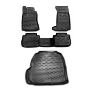 Cadillac CTS Floor-Trunk Mats - Omac - 3D - Black - '08-'13 Cadillac CTS Floor-Trunk Mats - Omac - 3D - Black - '08-'13